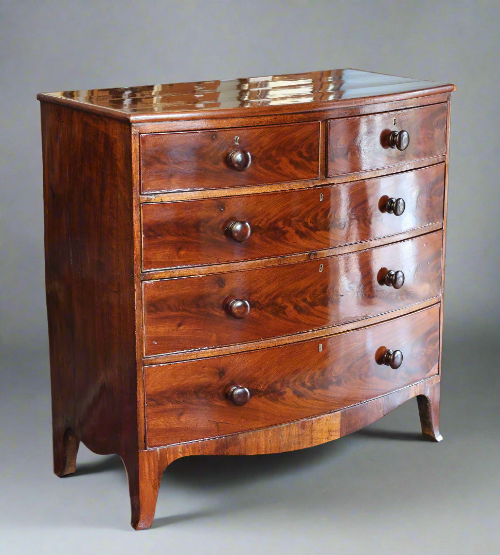 Victorian Mahogany bow-front Chest of Drawers