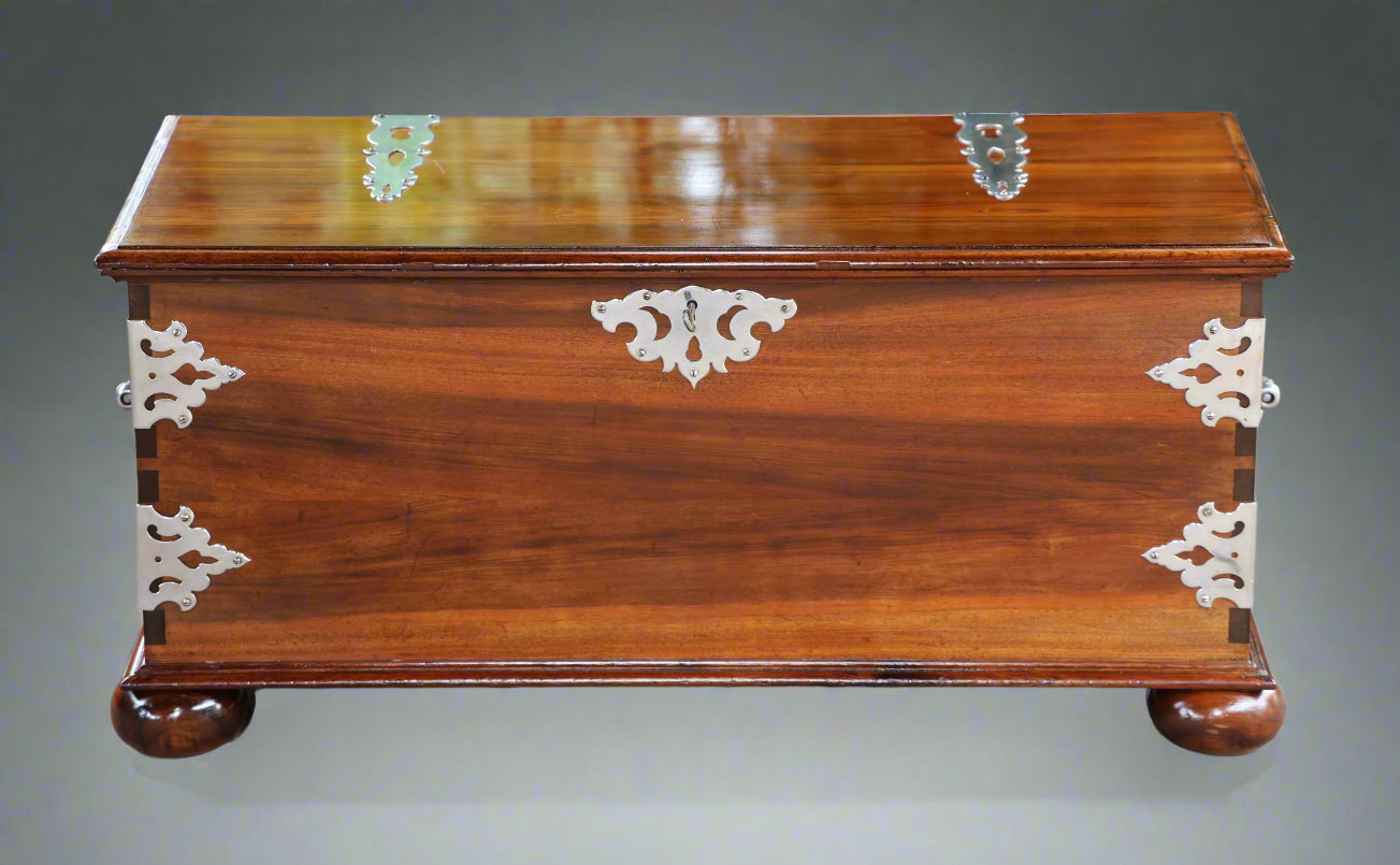 Colonial style silvered metal-mounted Stinkwood Kist