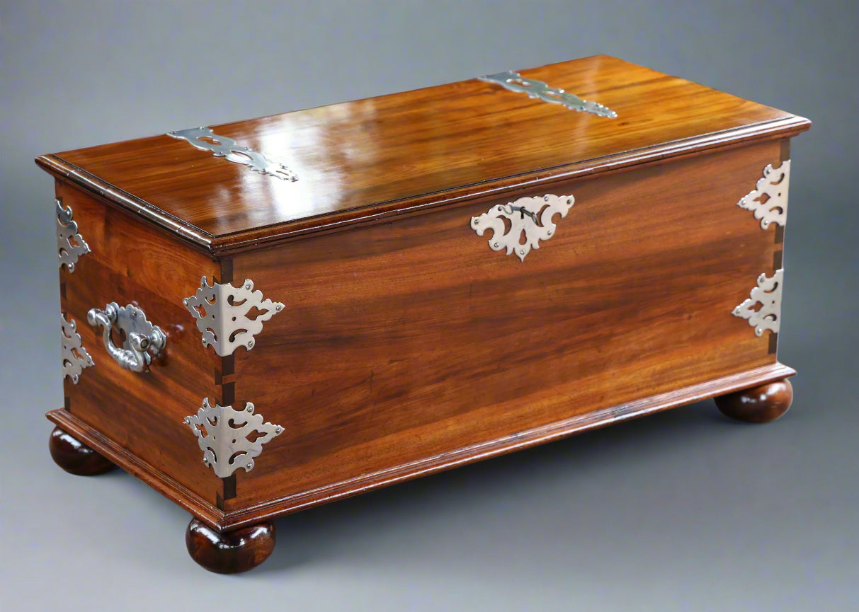Colonial style silvered metal-mounted Stinkwood Kist