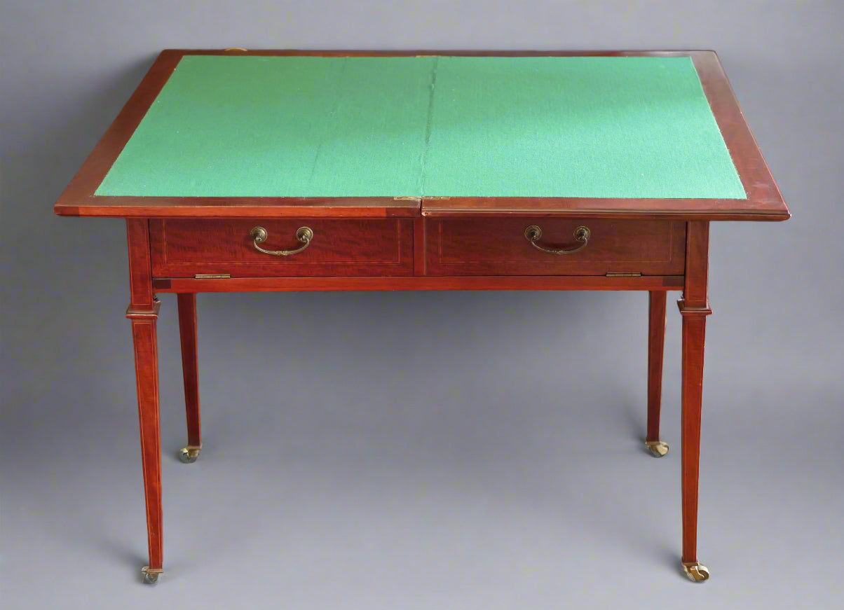 An Edwardian inlaid mahogany Card Table