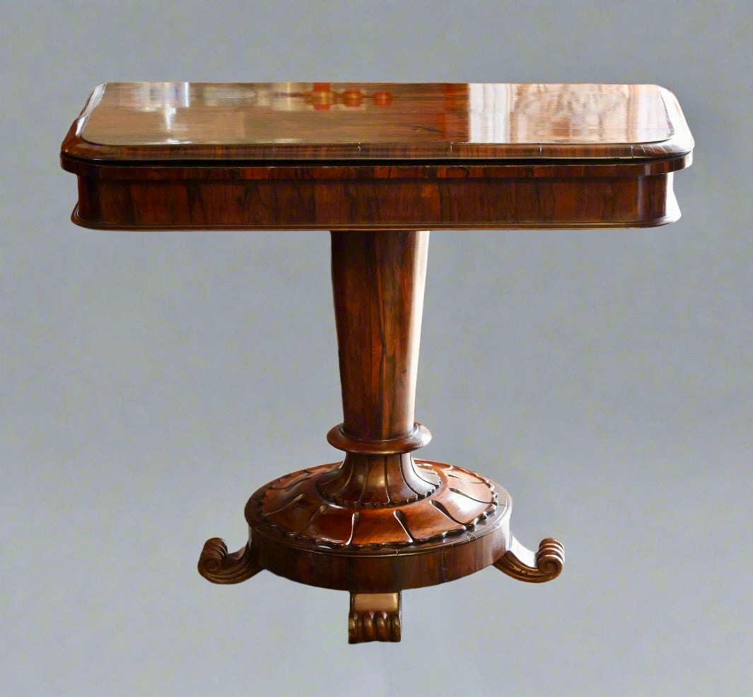 Victorian rosewood Card Table