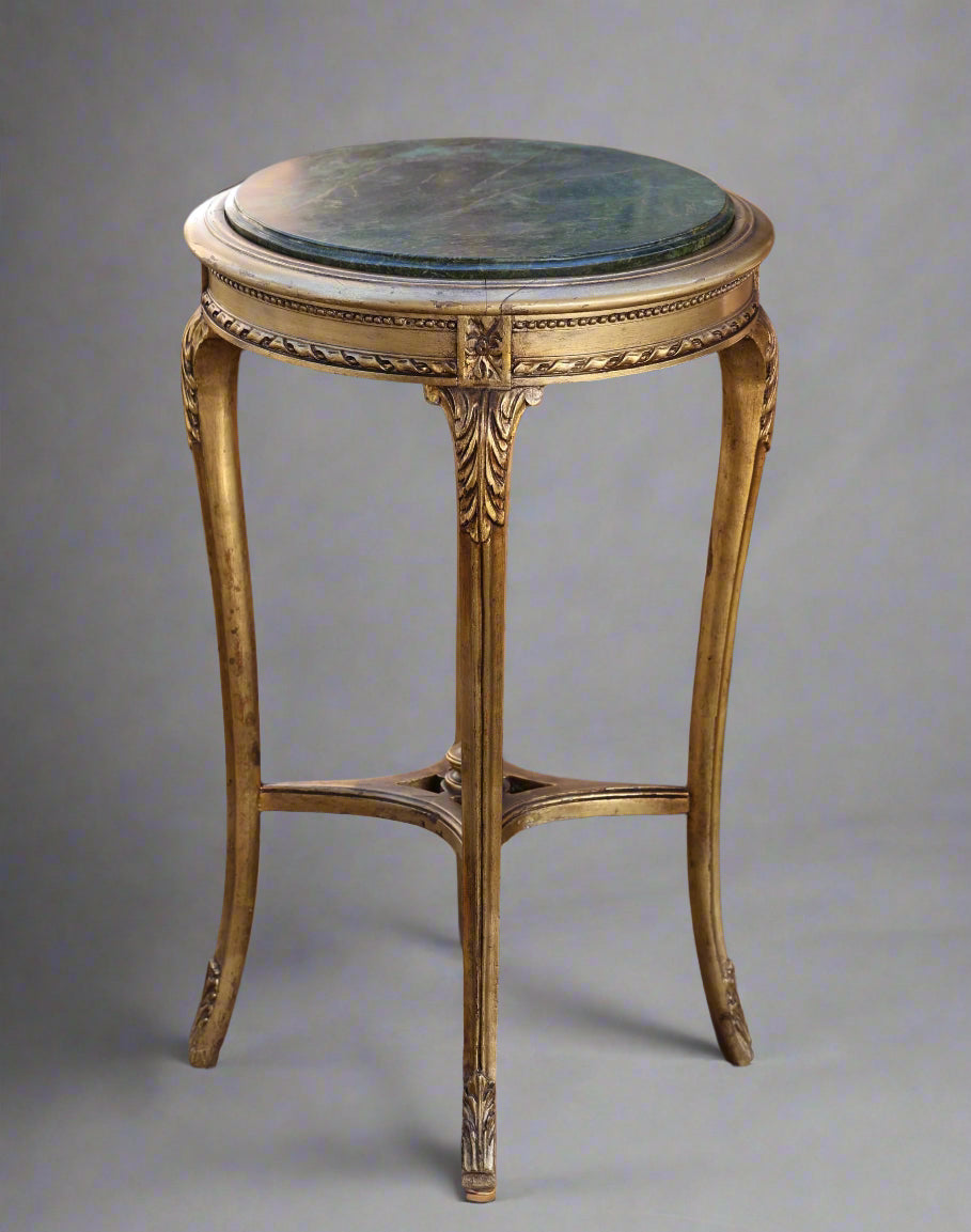 French style gilt wood marble topped Side Table