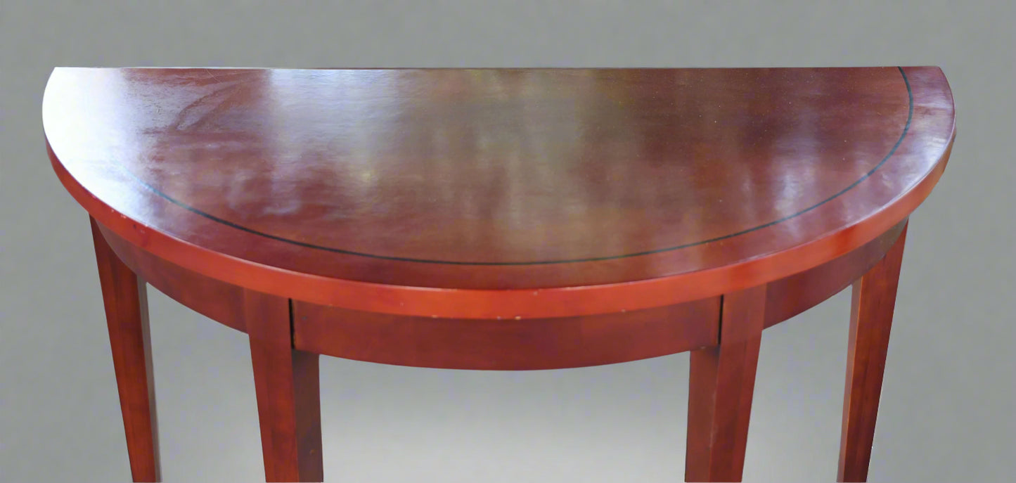 Pair of stained Demi-lune Tables