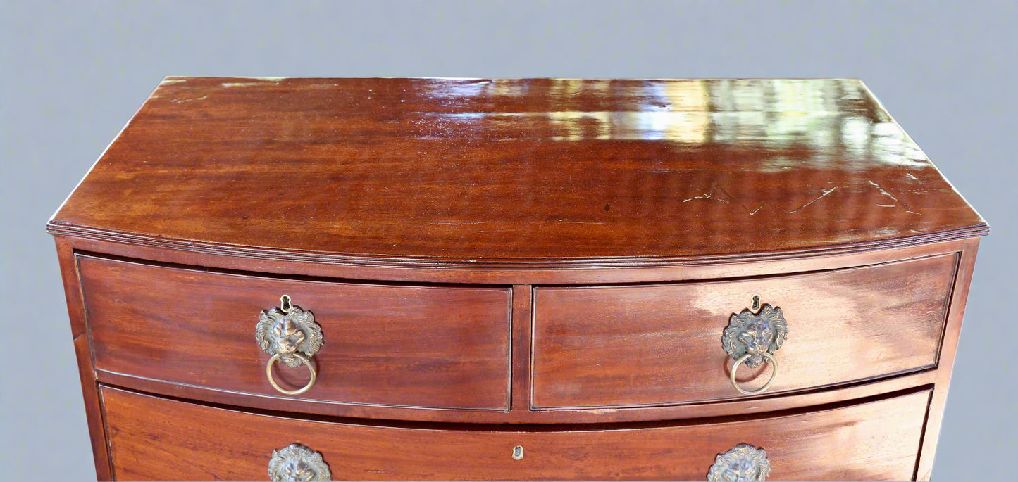 Georgian mahogany bow-front Chest of Drawers