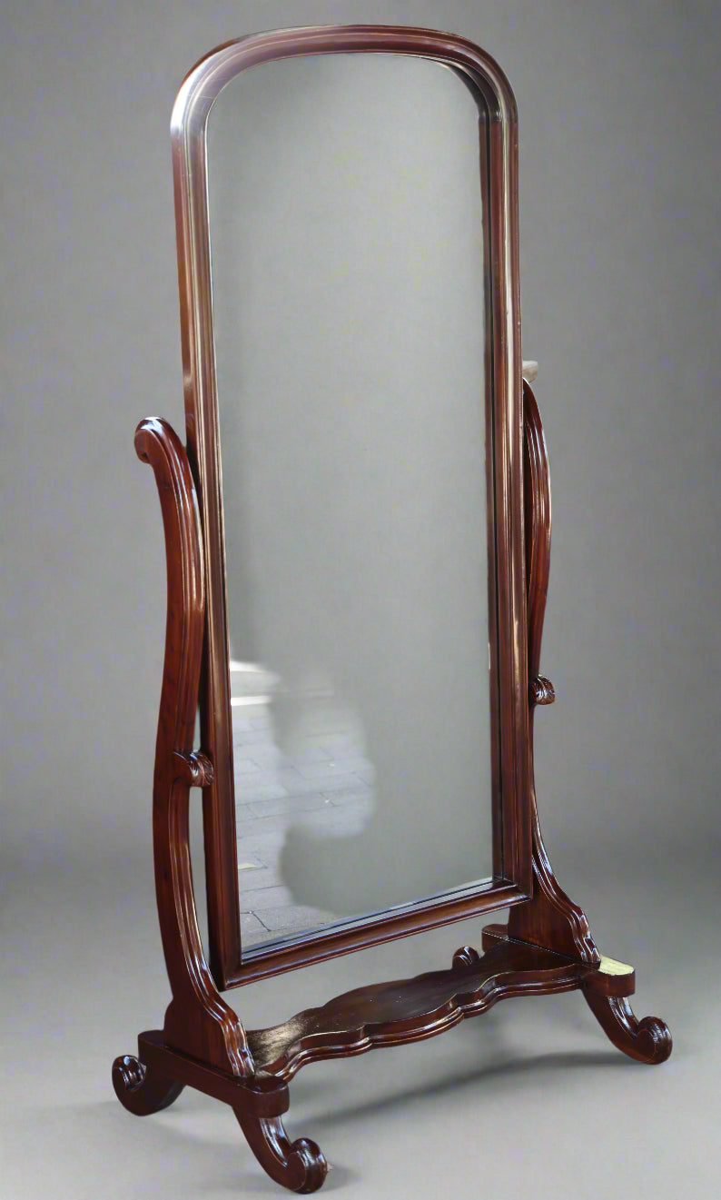 Victorian style mahogany Cheval Mirror