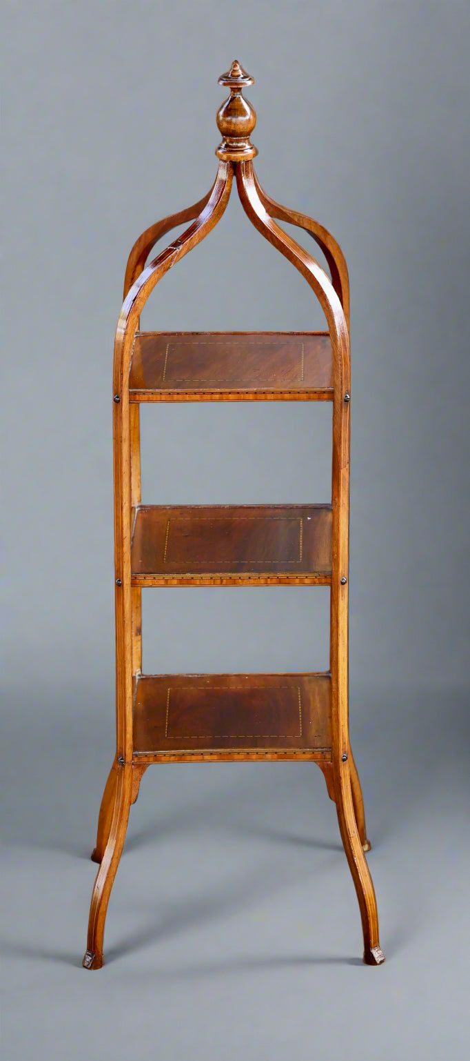 Edwardian inlaid mahogany Cake Stand