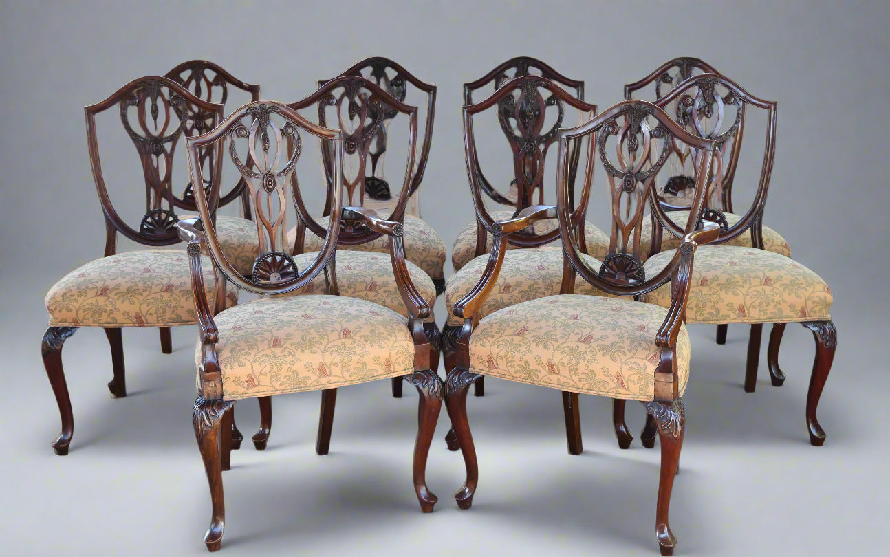 Set of ten Hepplewhite style mahogany Dining Chairs