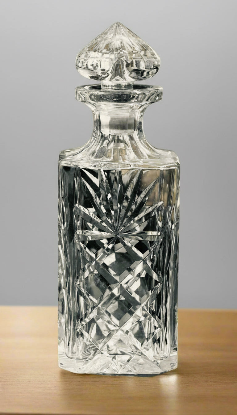 Square Cut Crystal Decanter