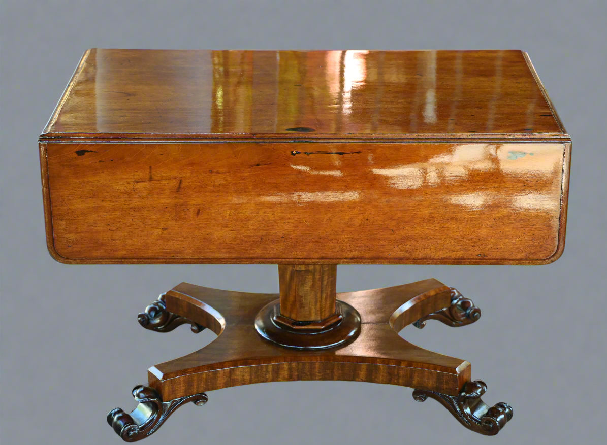 Early Victorian mahogany Dropside Table