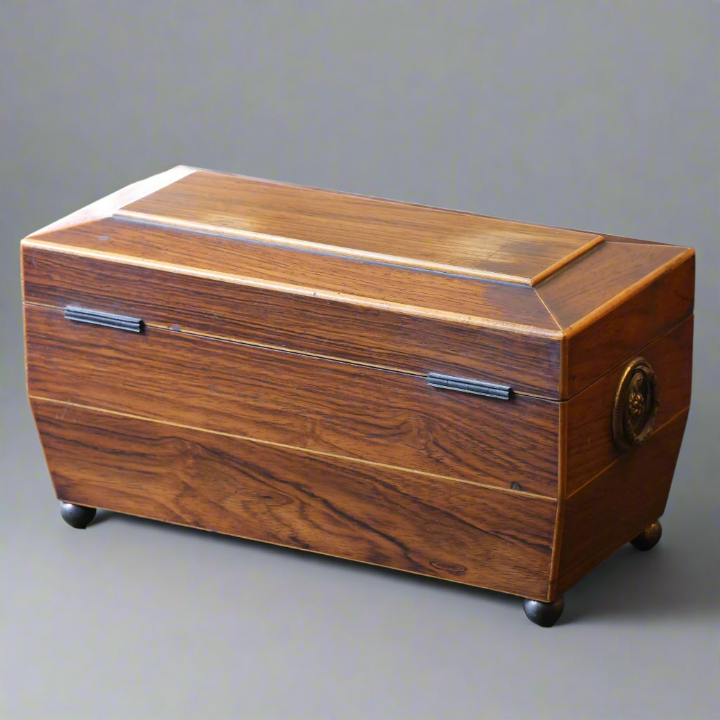 Superb early Victorian rosewood Tea Caddy