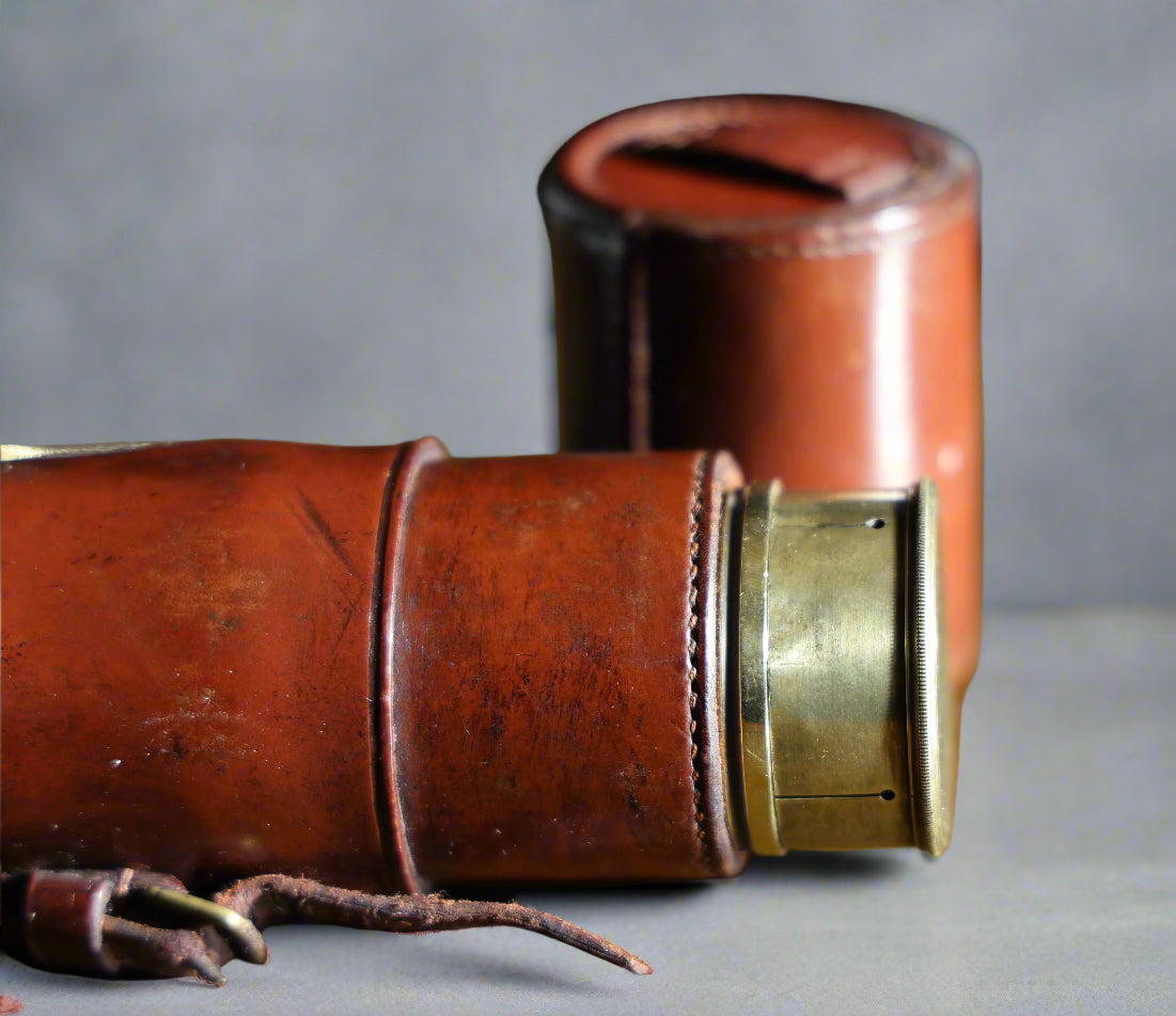 19th Century Lord Bury four draw brass and leather-covered Telescope by J. H. Steward of The Strand London