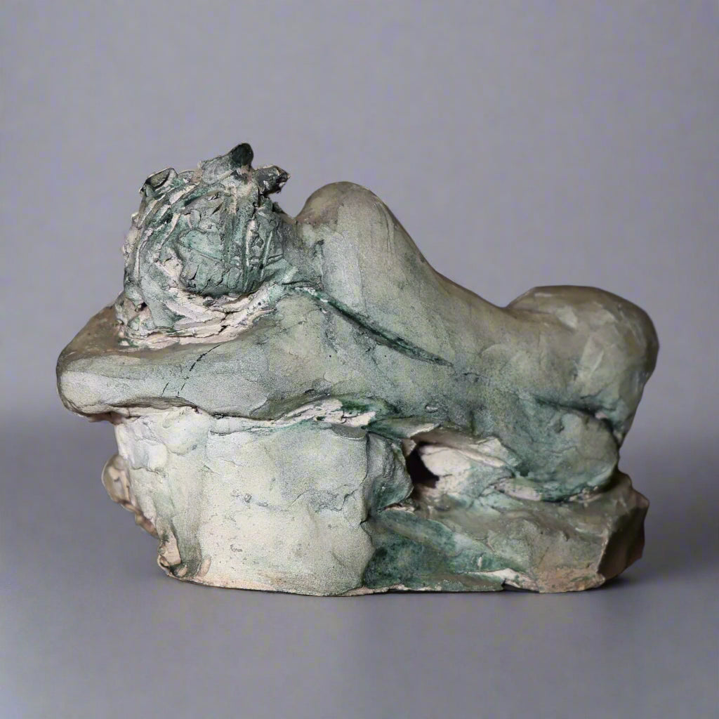 Ceramic sculpture of a recumbent Lady