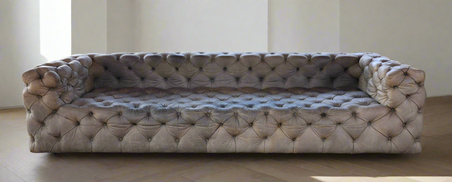 Weylandts four seater Cuban Tufted leather Sofa
