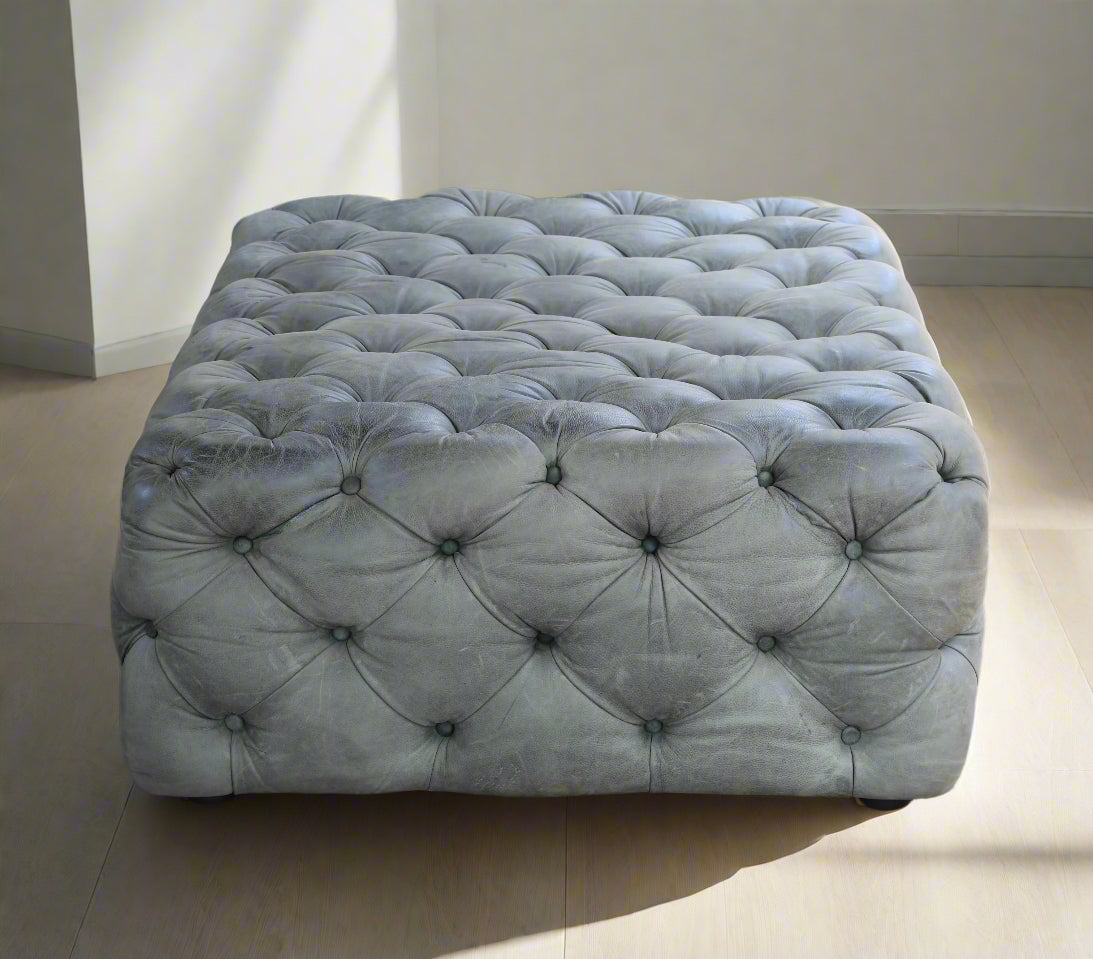 Weylandts Cuban Tufted leather Ottoman