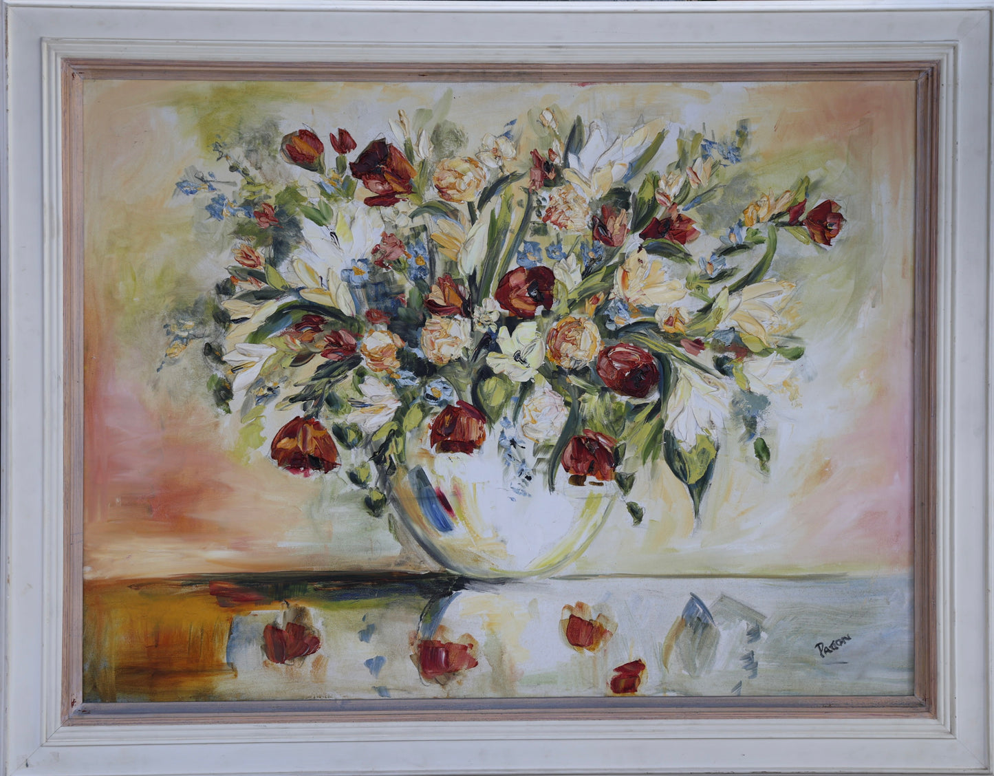 Large framed oil on canvas - Still Life