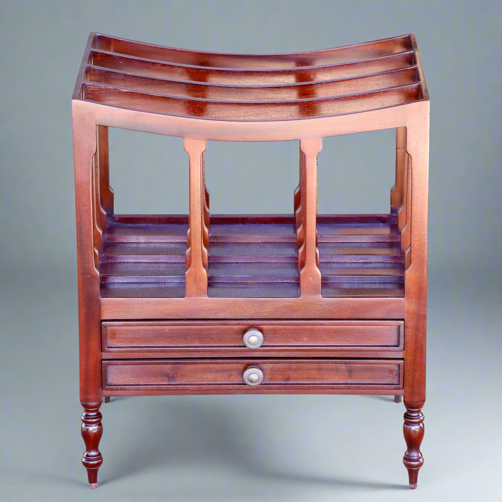 Regency style mahogany Canterbury