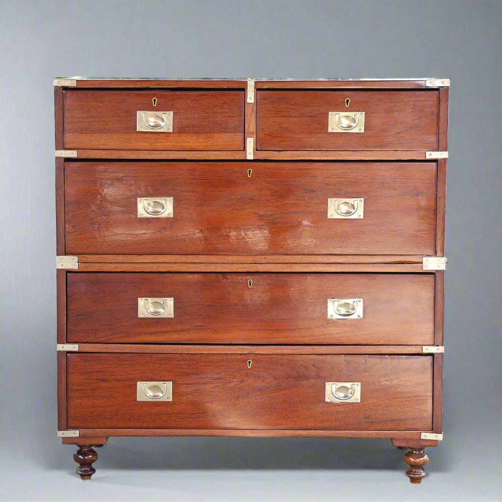 Victorian teak Military/Campaign Chest