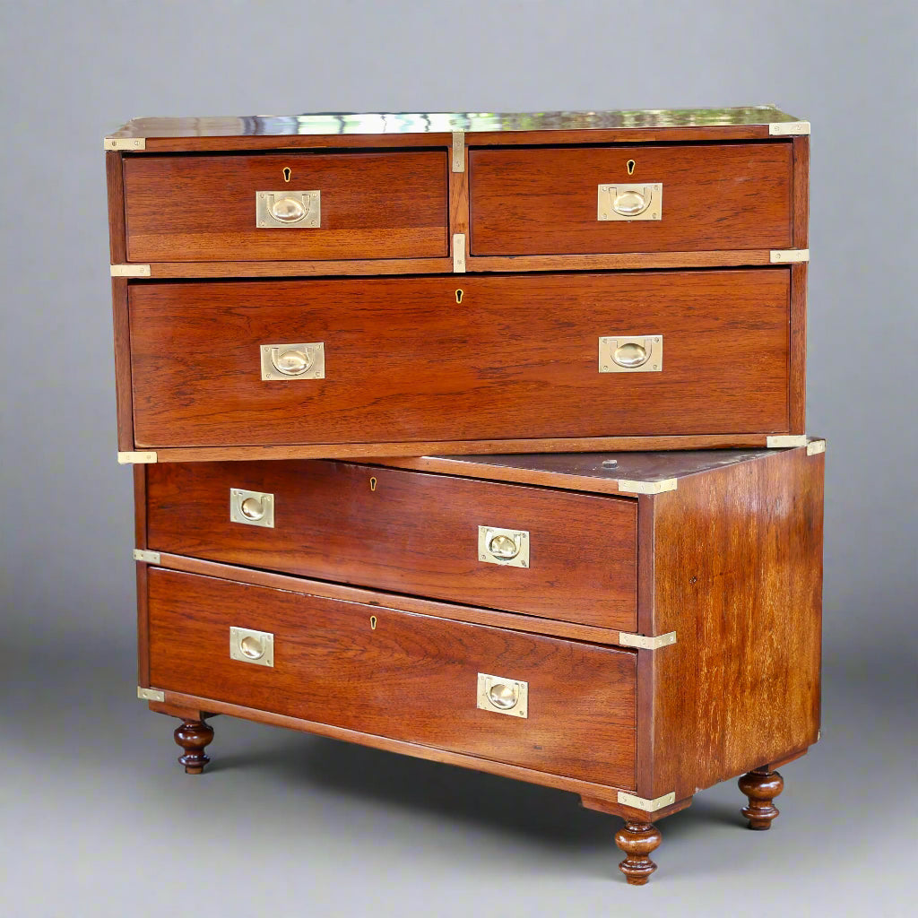 Victorian teak Military/Campaign Chest