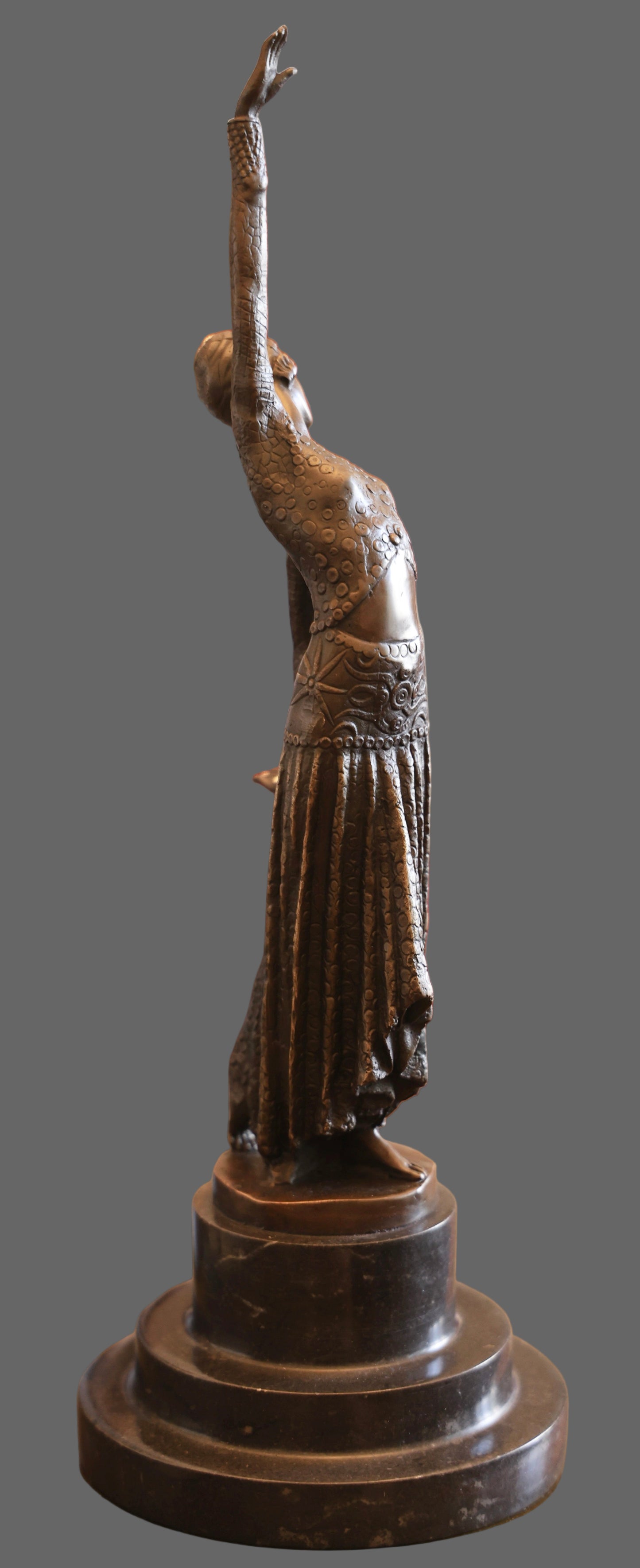 An Art Deco style Bronze Sculpture on Marble Base - After Chiparus