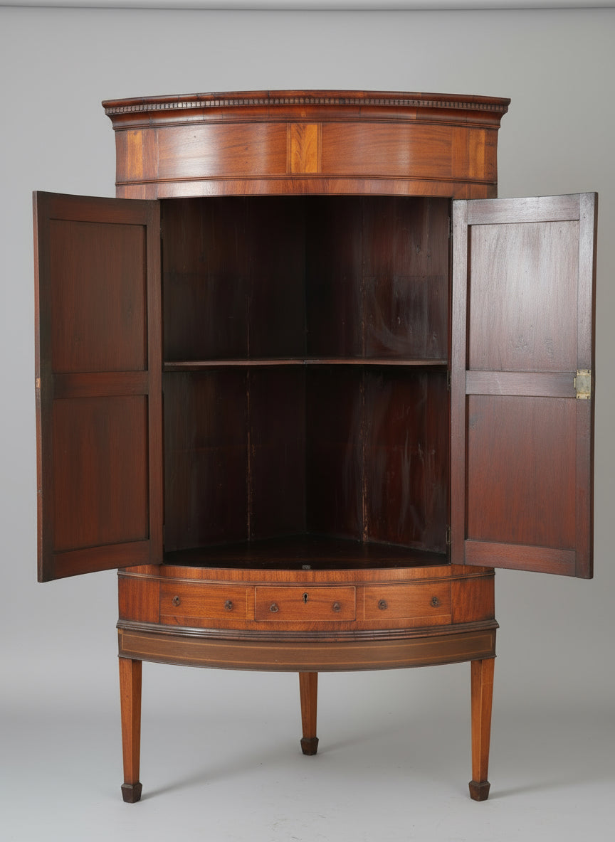 Georgian inlaid mahogany Corner Cabinet