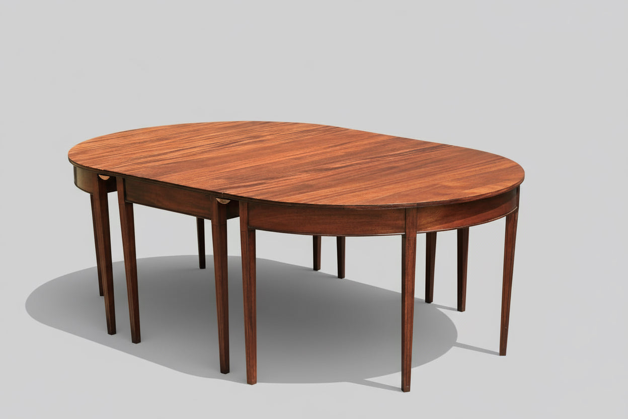 Georgian style mahogany D-End Dining Table