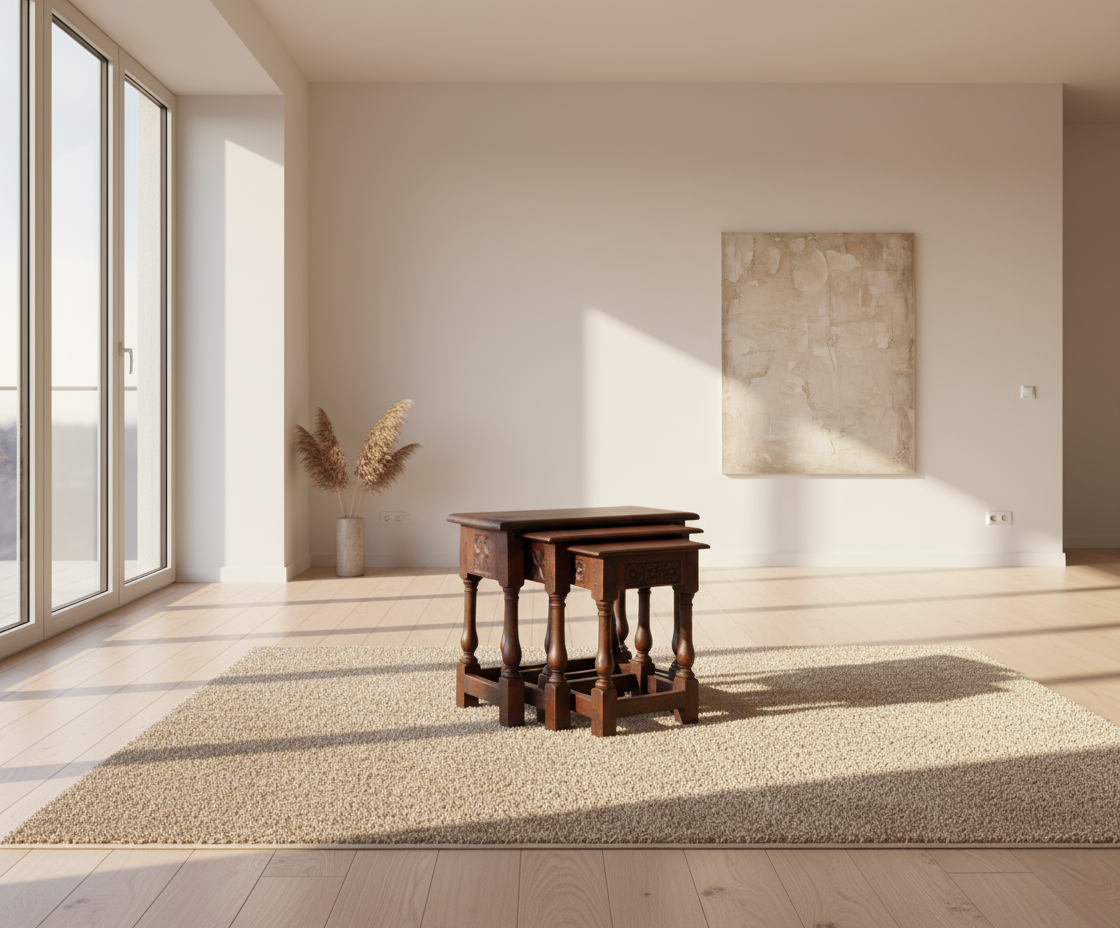 Early 20th Century Country oak Nest of Tables - SOLD
