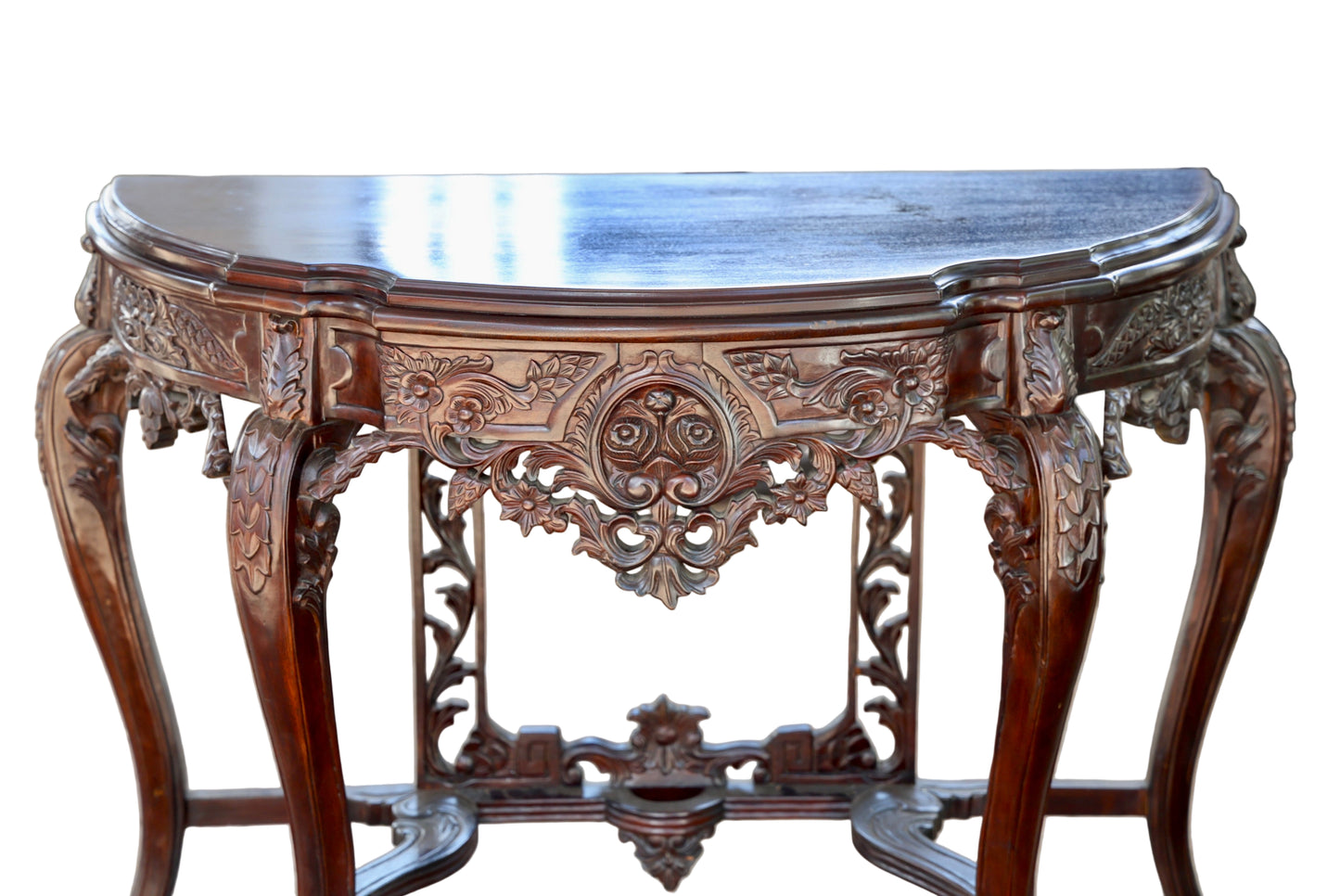 Ornately carved mahogany Console Table