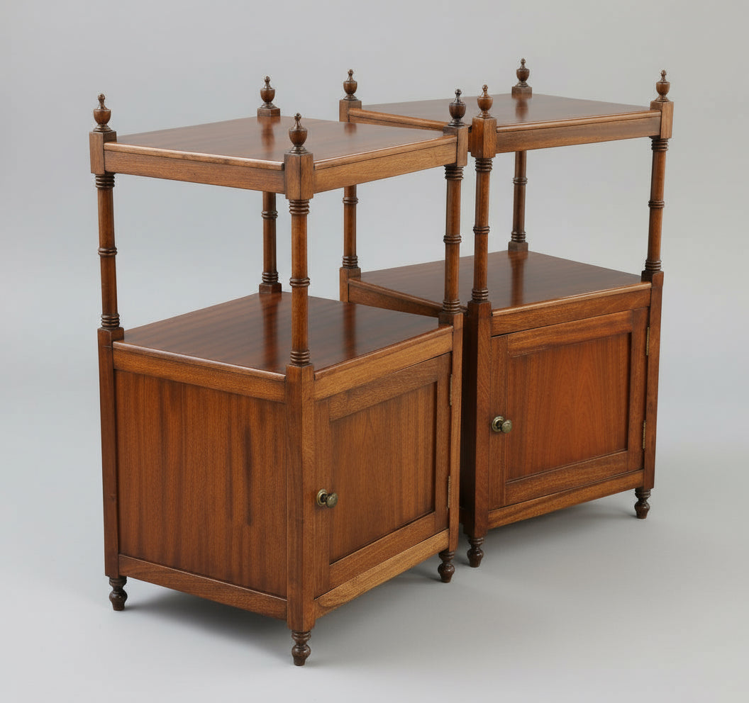 Pair of mahogany Bedside Pedestals