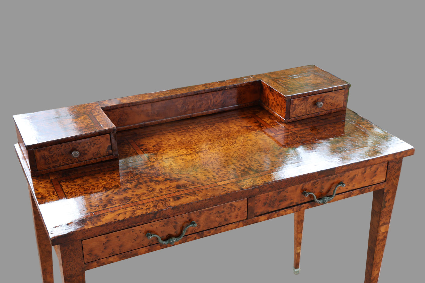 An Edwardian burr yewwood Lady's Writing Table - SOLD
