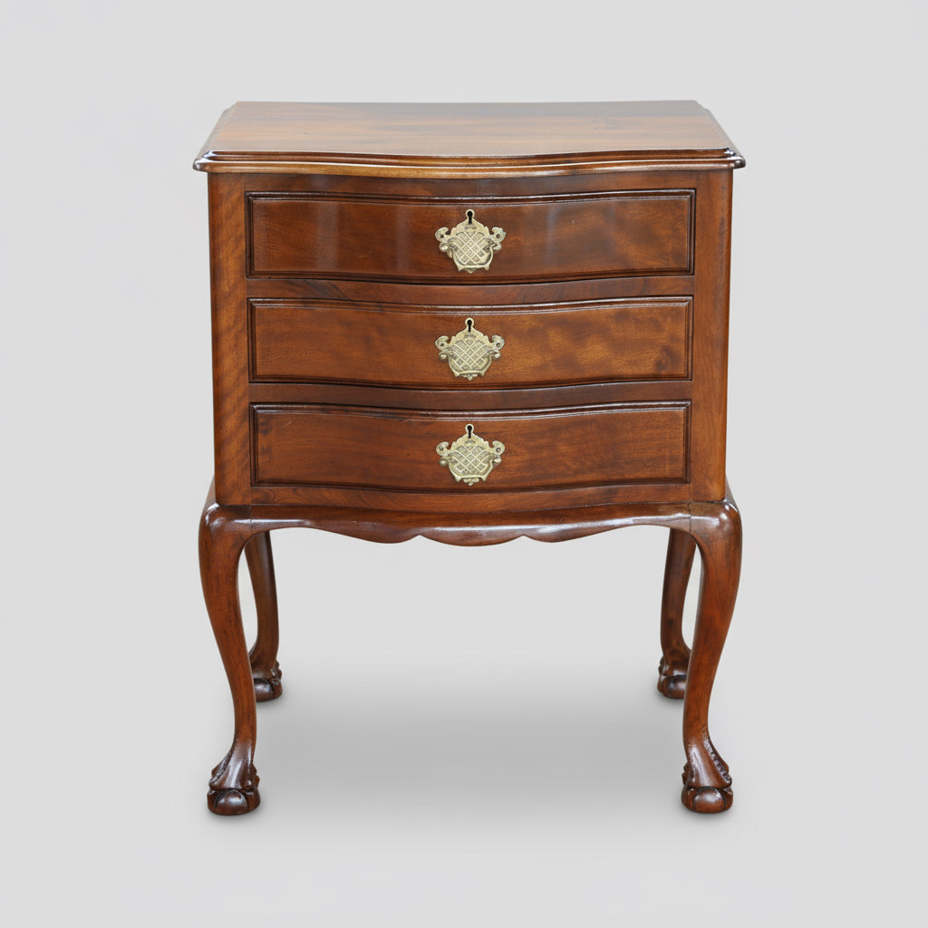 Stinkwood three Drawer Pedestal