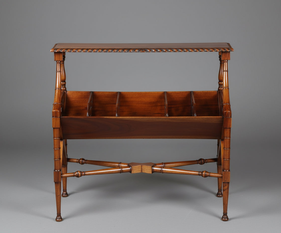 Chippendale style Mahogany Book Trough