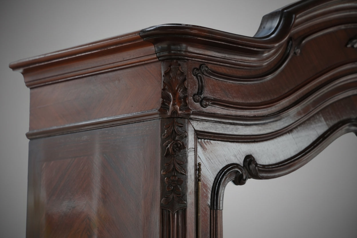 19th Century French rosewood Louis XV design Armoire