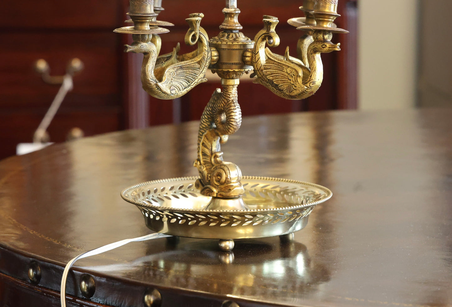 An early to mid 20th Century Bouillotte lamp