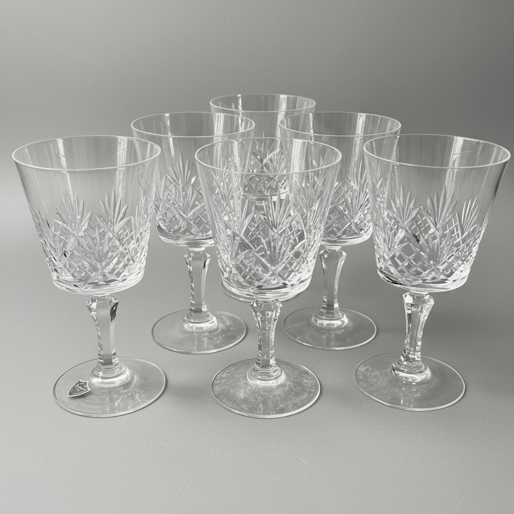 Somerset cut crystal Red Wine Glasses