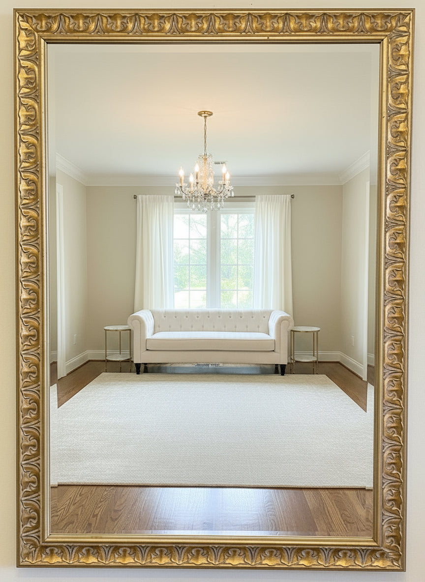 Gilt framed Bevelled Mirror