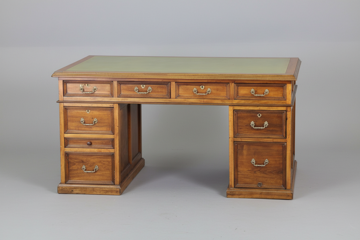 A 20th Century leather topped Desk