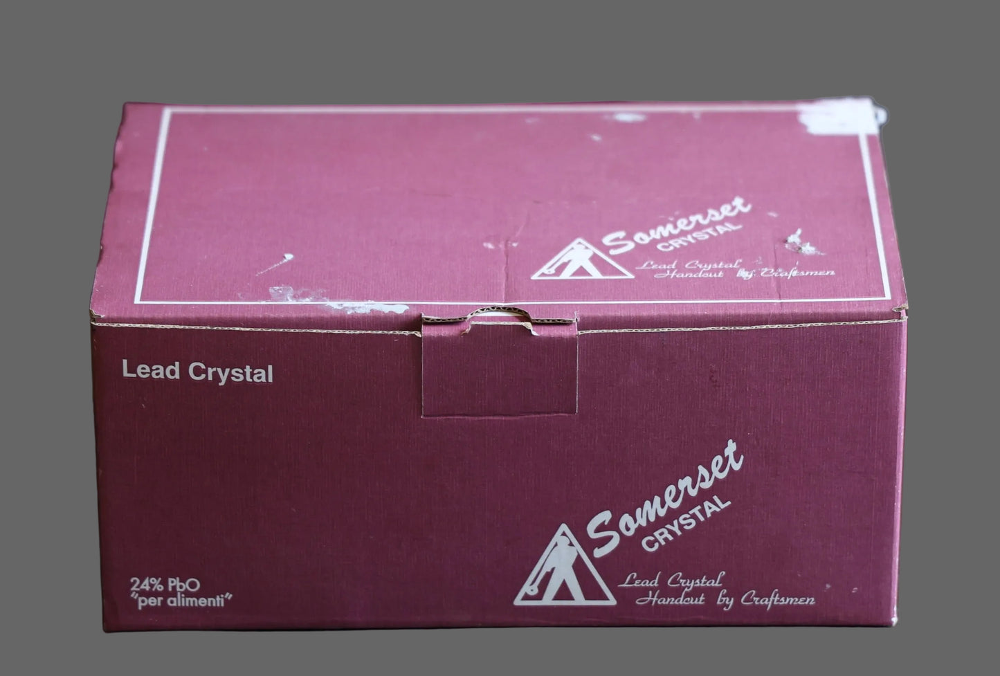 Boxed set six of Somerset lead cut crystal Whiskey Tumblers
