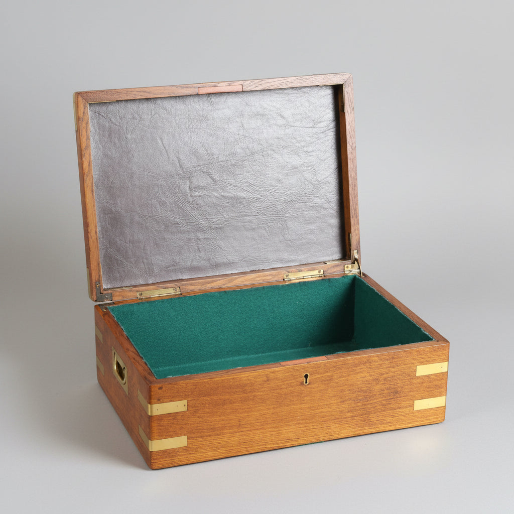 Victorian oak Military Document Box