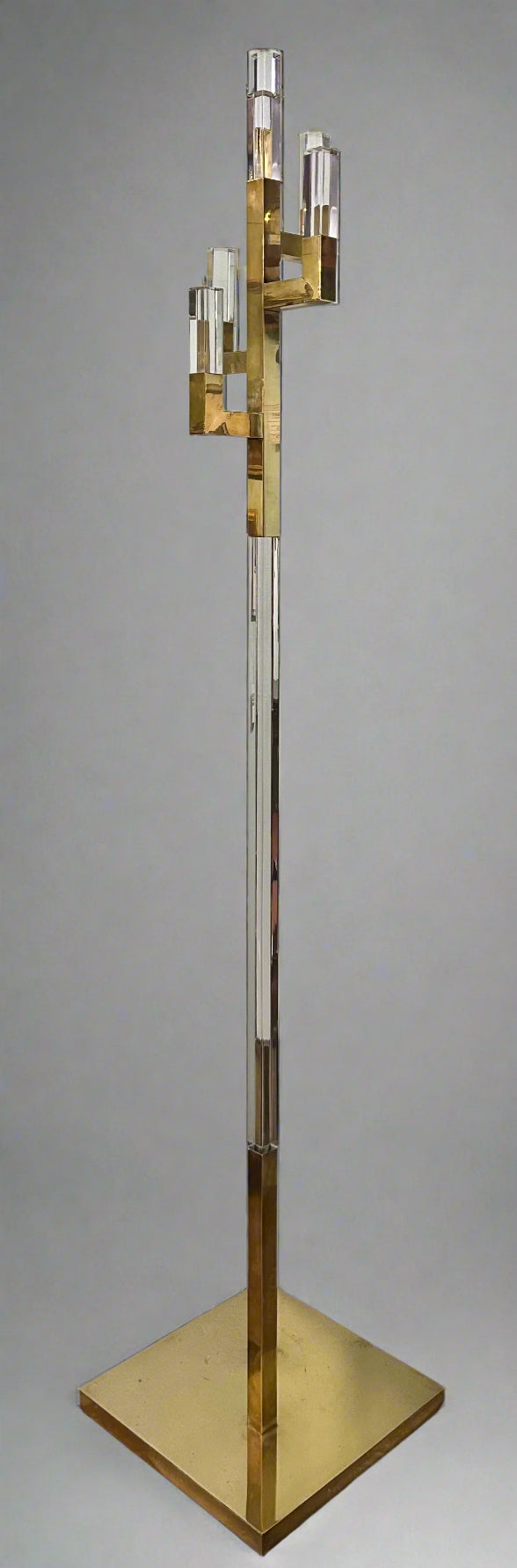MCM brass and perspex Hat/Coat Rack