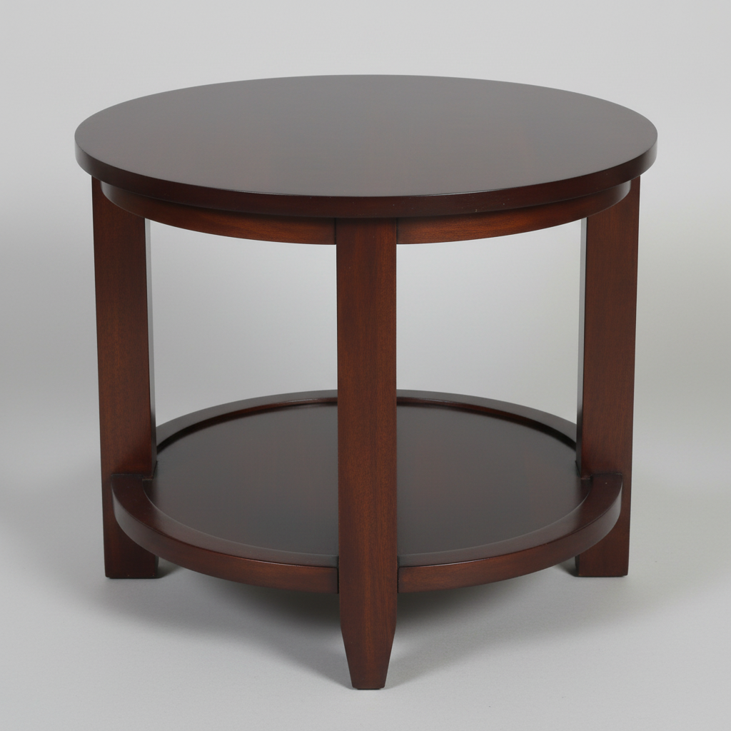 Contemporary mahogany two tier Side Table