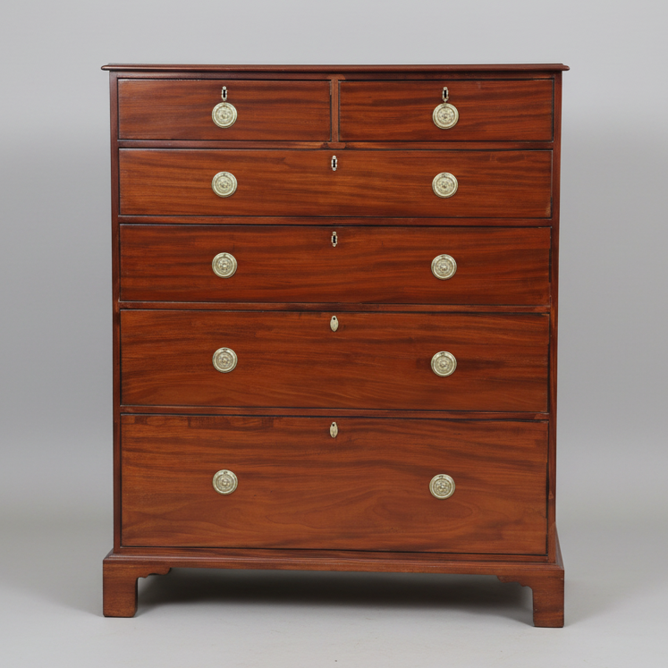 Georgian mahogany Tallboy - 6 drawer Chest of Drawers