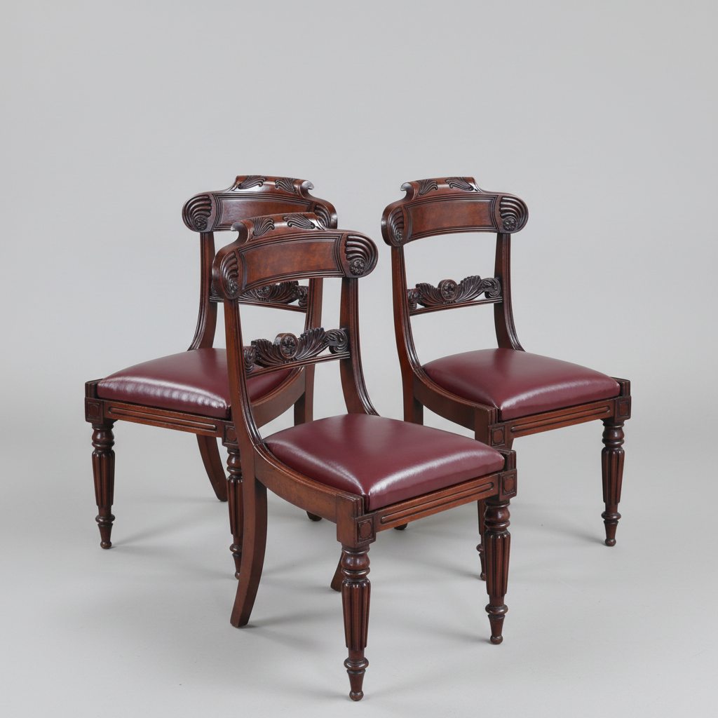 Set of four William IV Mahogany Dining Chairs