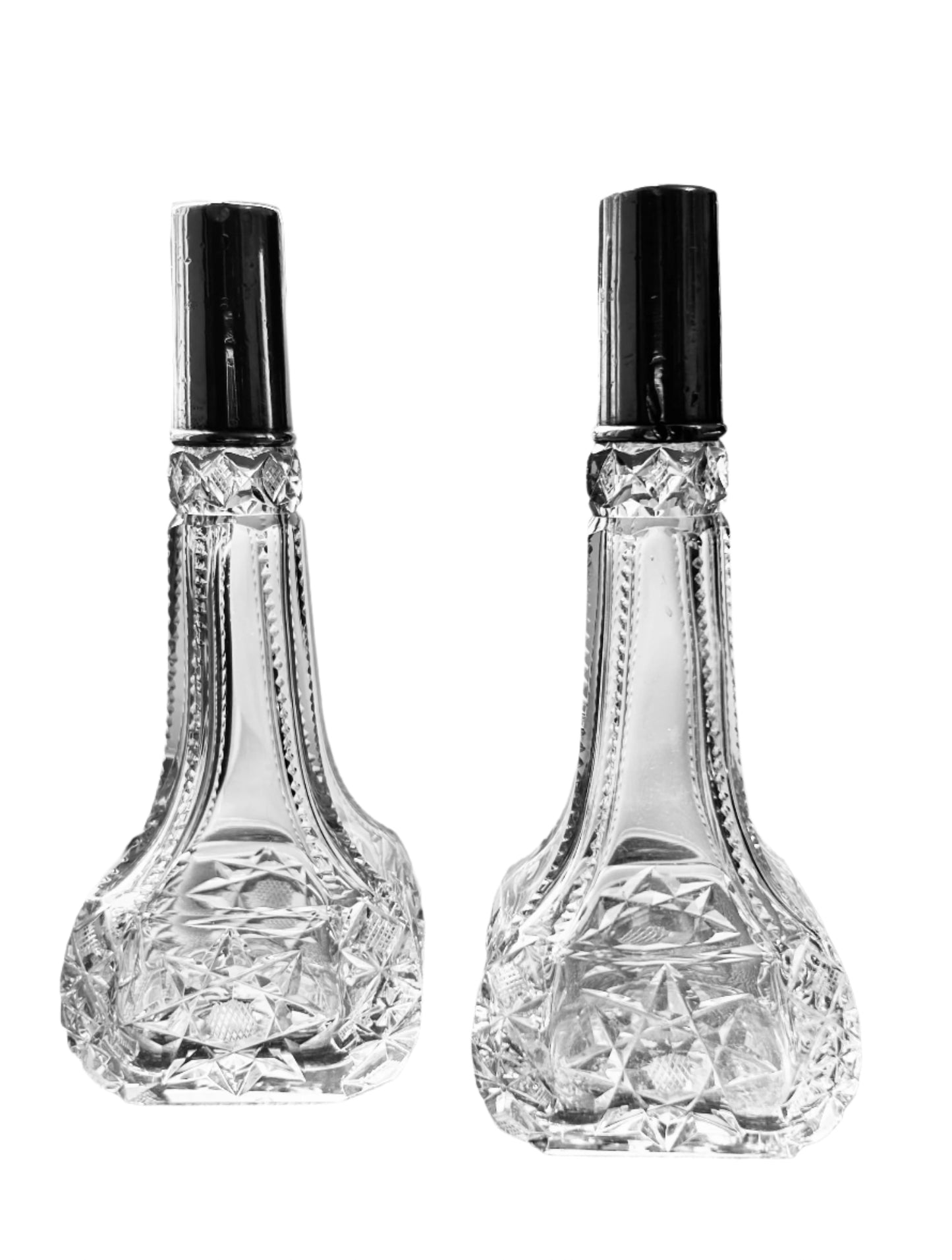 Pair of silver topped Specimen Vases