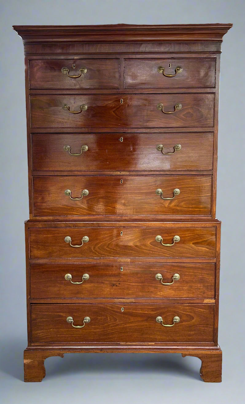 Georgian mahogany Chest on Chest