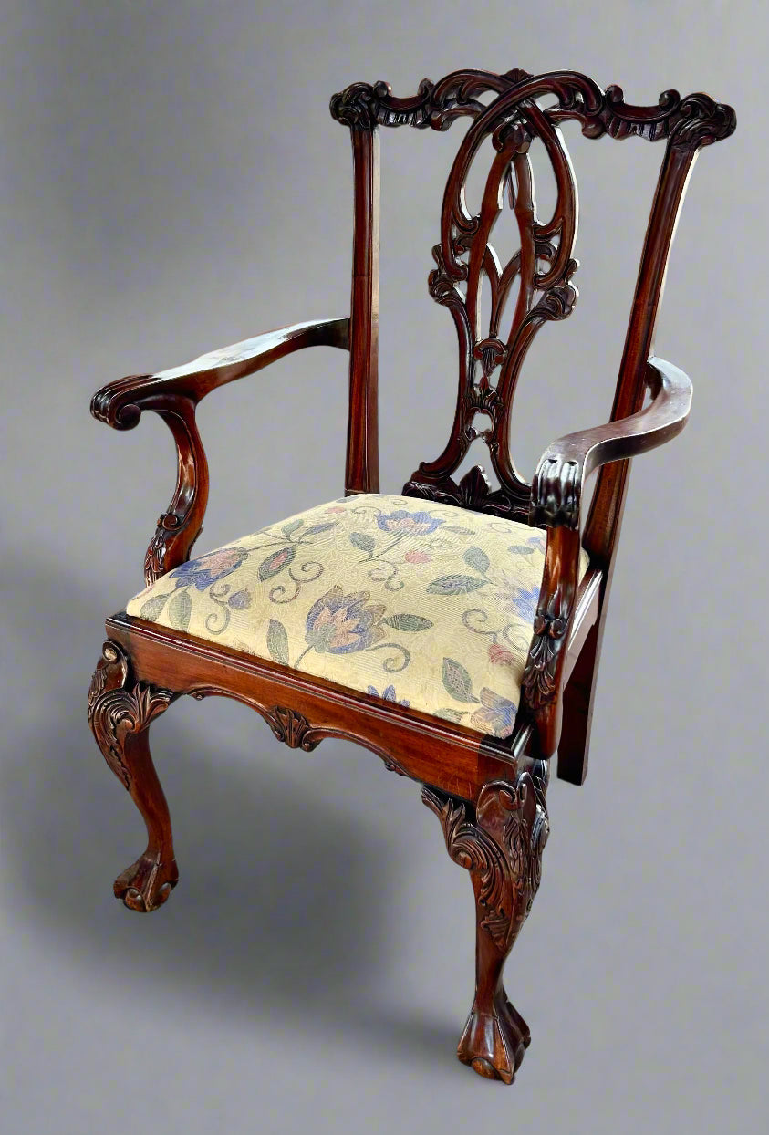 Chippendale style mahogany Armchair