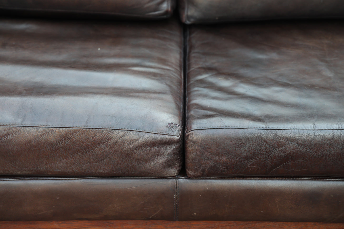 Contemporary brown leather Sofa