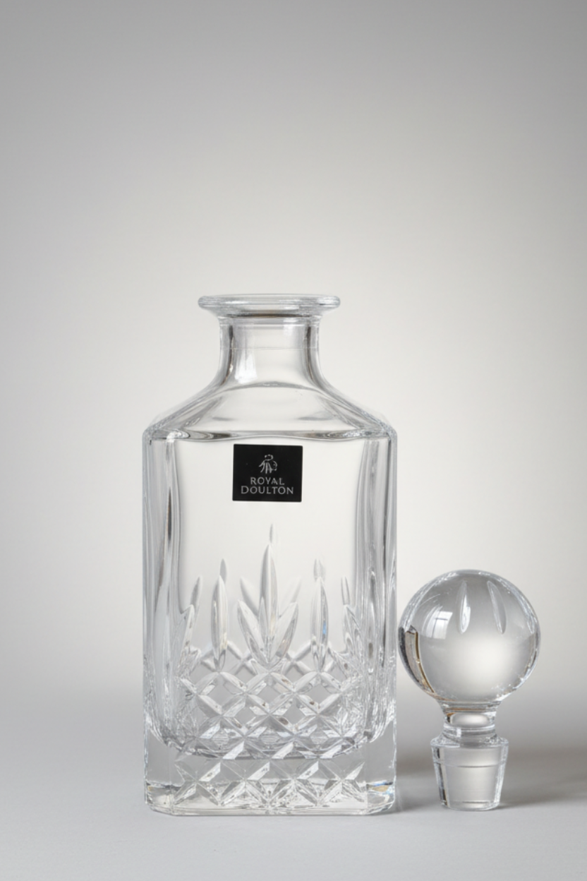 Royal Doulton hand cut Crystal Decanter in original box