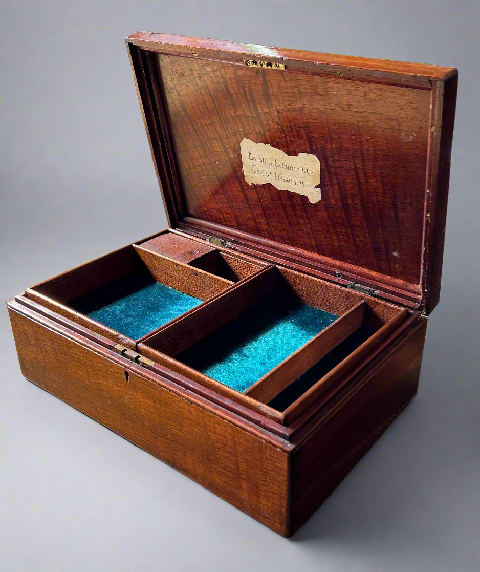 Victorian mahogany Jewellery/Sewing Box