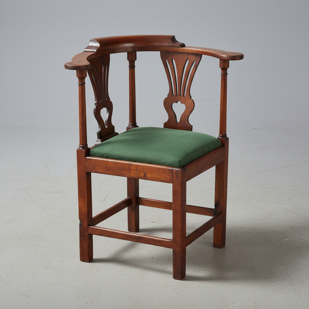 Victorian Antique Bow-Back Corner Chair