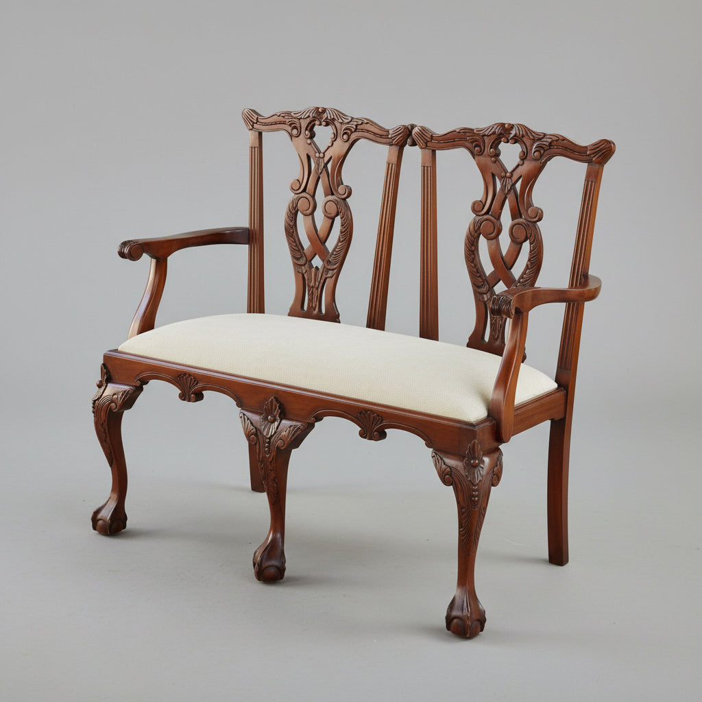 Chippendale style mahogany Settee